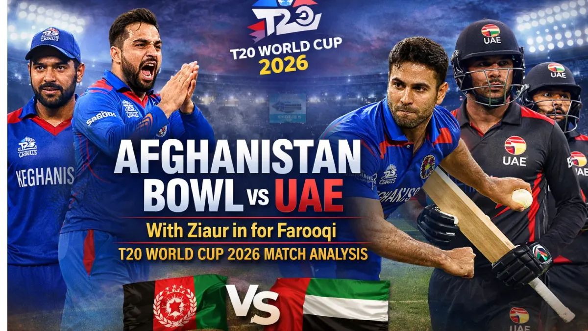 Afghanistan Bowl vs UAE with Ziaur in for Farooqi