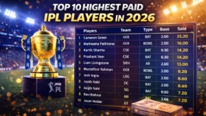 Top 10 Highest Paid IPL Players in 2026